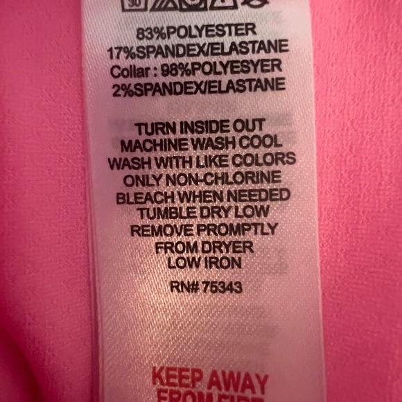 Tommy Bahama Active Girls Pink Sleeveless Polo Skirt Set Tennis Golf M 7/8 - Picture 6 of 11